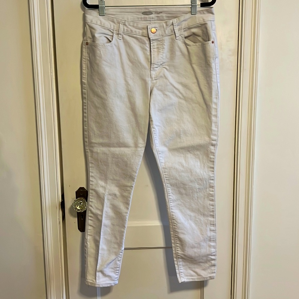 Super skinny ankle jeans, white